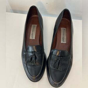 Etienne Aigner loafers Ally black tassel leather slip on size 8 Narrow